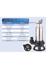 Diamond Wqcnd10-11 Serisi Kirli Ve Atık Sular Için Parçalayıcı Bıçaklı Dalgıç Pompa 1hp 220v