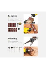 Pgs-211 6 Kademe Devir Ayarlı Gravür Hobi Taşlama Seti Şaft Hediyeli Çantalı 211 Parça