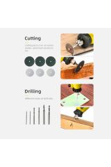 Pgs-211 6 Kademe Devir Ayarlı Gravür Hobi Taşlama Seti Şaft Hediyeli Çantalı 211 Parça