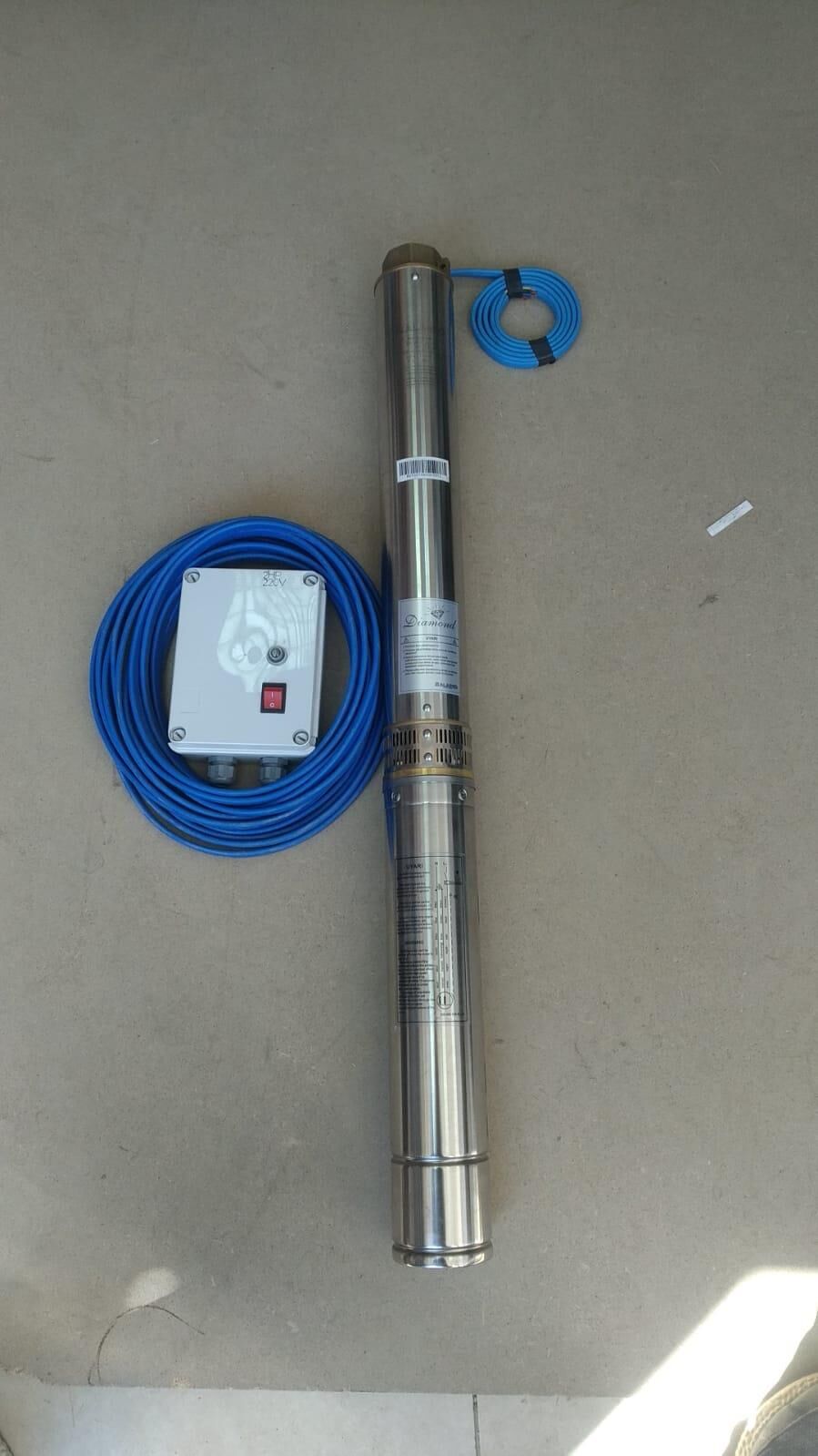 4SDM2/11 0,75HP ALARKO MONOFAZE 40 MT KABLOLU VE PANOLU TAKIM DALGIÇ POMPA