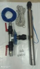 4SD2/16 1HP ALARKO TRİFAZE 50 MT YASSI KABLOLU  100 MT HALATLI ÇİFT VANALI AKITMA BAŞLIKLI MONOFAZE TAKIM DALGIÇ POMPA