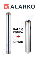 Alarko 4sdm6/8 1hp - 0,75KW Monoaze Dalgıç Pompa (Çıkış Çapı 1 1/2'')