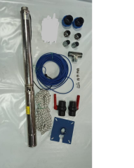 Impo Sk 404/27 3HP Technoplast Başlıklı  80 MT Yassı Kablolu ve Panolu 160 mt Halatlı Çift Vanalı Akıtma Başlıklı Trifaze Takım Dalgıç Pompa
