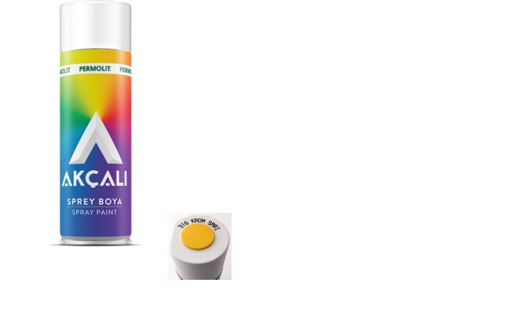 AKÇALI SPREY BOYA -  KROM SARI 400 ML