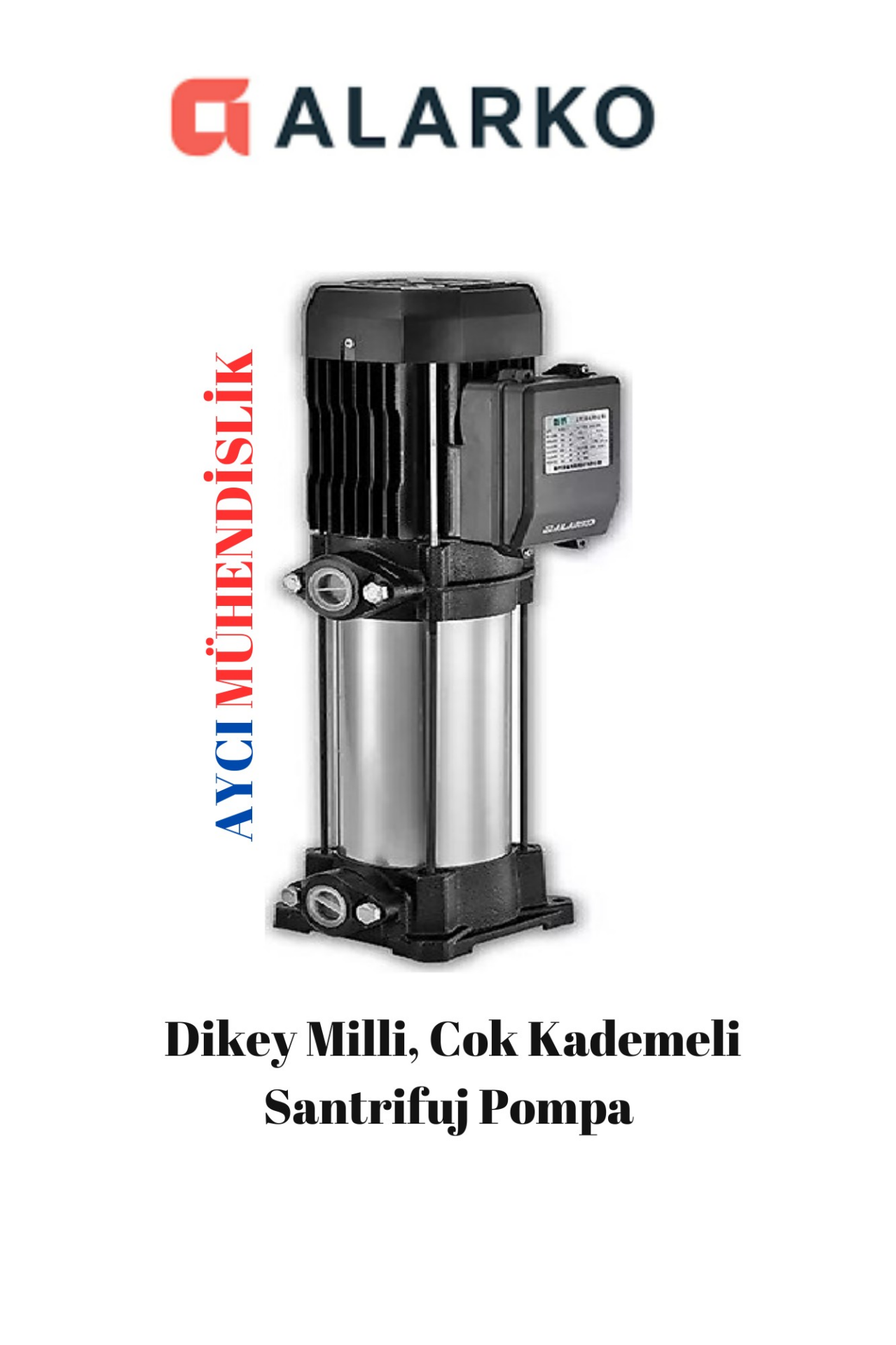 PLD4-6 DİK KADEMELİ SANTRİFUJ POMPA (TRİFAZE)(2HP)