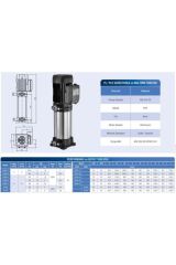 PLD 2-7 - 1,5 HP - 220 V Dikey Milli, Cok Kademeli Santrifuj Pompa
