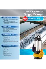 Wsd 20-12 0.75hp 220v Açık Fanlı Pis Su Dalgıç Pompa