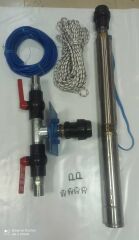 4SD6/8 1 HP ALARKO TRİFAZE 35 MT YASSI KABLOLU  70 MT HALATLI ÇİFT VANALI AKITMA BAŞLIKLI TAKIM DALGIÇ POMPA