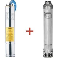 Impo Sk 404/10 Krom Başlıklı Derin Kuyu Dalgıç Pompa 1 Hp Motorlu 4''inç 65 Mss 6 M³/h