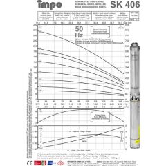 Impo Sk 406/06 - 1 Hp (380V) Krom Başlıklı Dalgıç Pompa