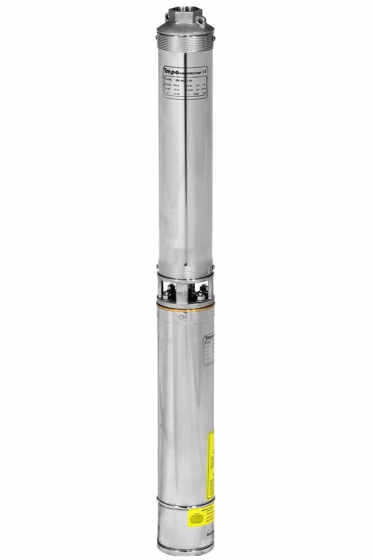 Sk 404/14 Krom Başlıklı Derin Kuyu Dalgıç Pompa 1.5 Hp Motorlu 92 Mss 6 M³/h 220v Monofaze