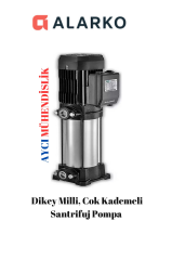 PLD 4-7, Bağlantı Çapı 1'' - 2,4 HP Monofaze, Dikey Milli, Çok Kademeli Santrifüj Pompa